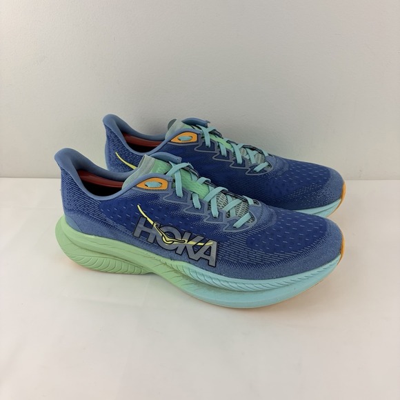 Hoka One One Other - HOKA Mach 6 Men Running‎ Shoes Blue Green Wide Size 12.5 Athletic Sporty